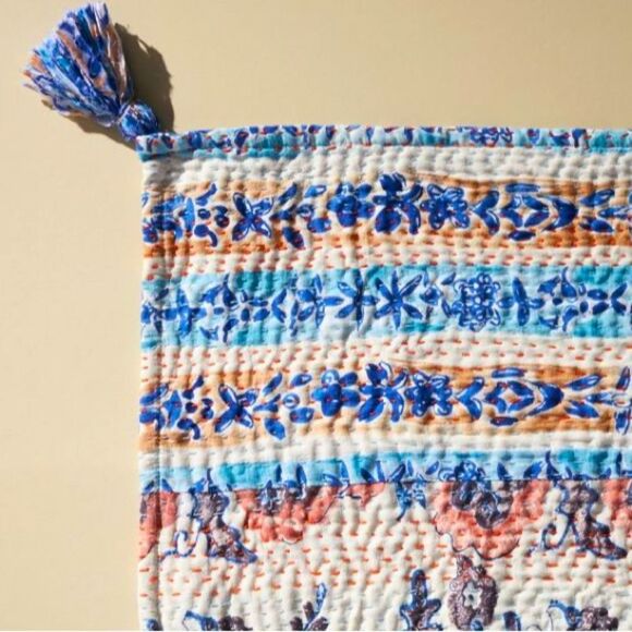 NWOT RARE Anthropologie Upcycled Heritage Placemats-Set of 2-1Blue & 1 Red - Picture 8 of 16